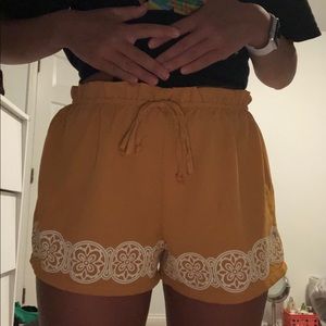Flowy yellow shorts